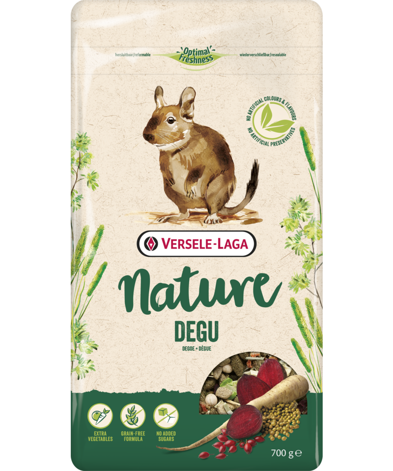 Храна за дегу без зърно Versele-Laga Degu Nature с тимотей и зеленчуци