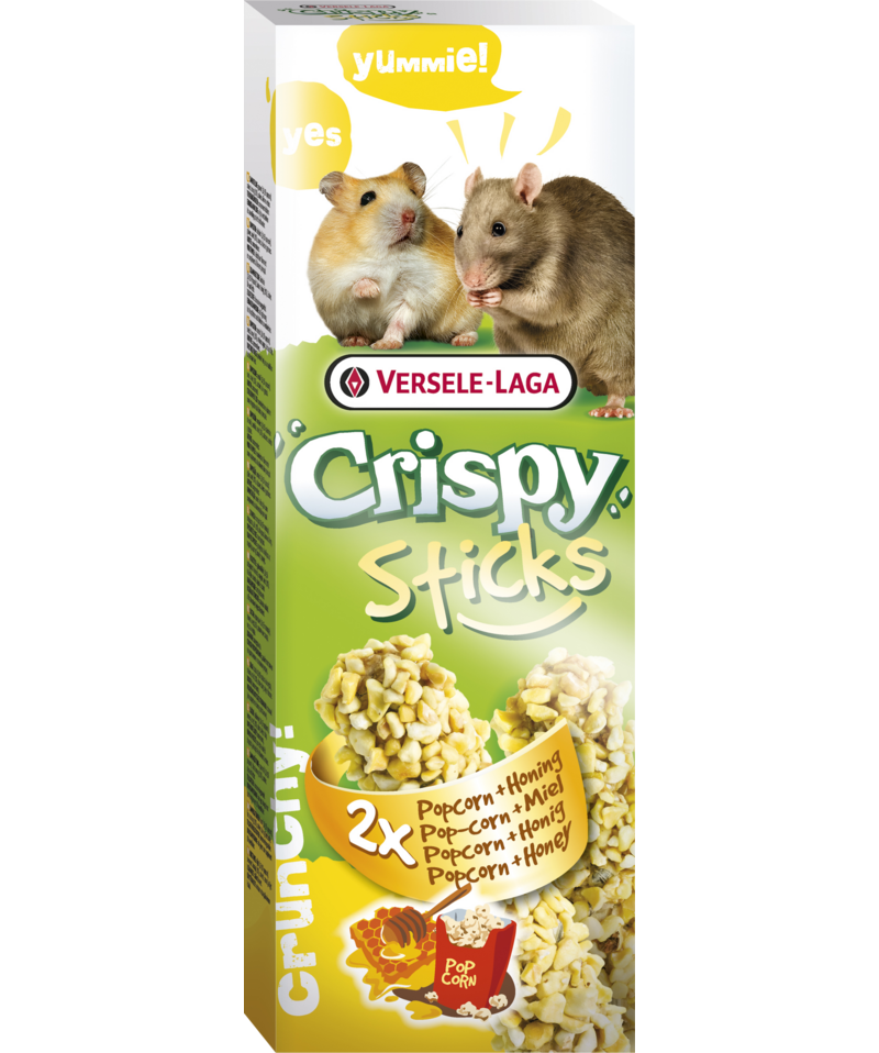 Стик за хамстери и плъхове с пуканки и мед Versele-Laga Crispy Sticks Popcorn & Honey