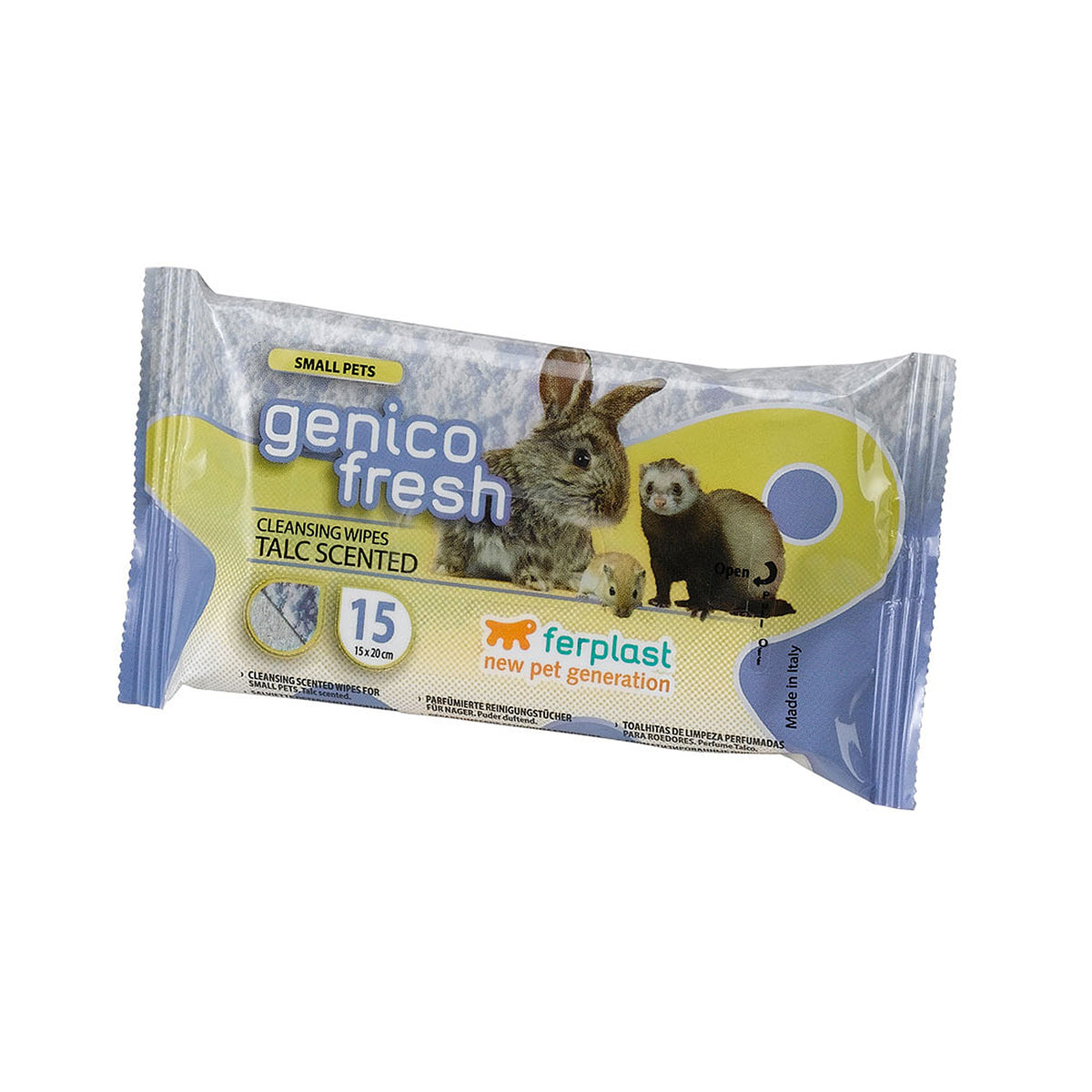Мокри кърпички за гризачи Genico Fresh Small Pets, 15 бр.
