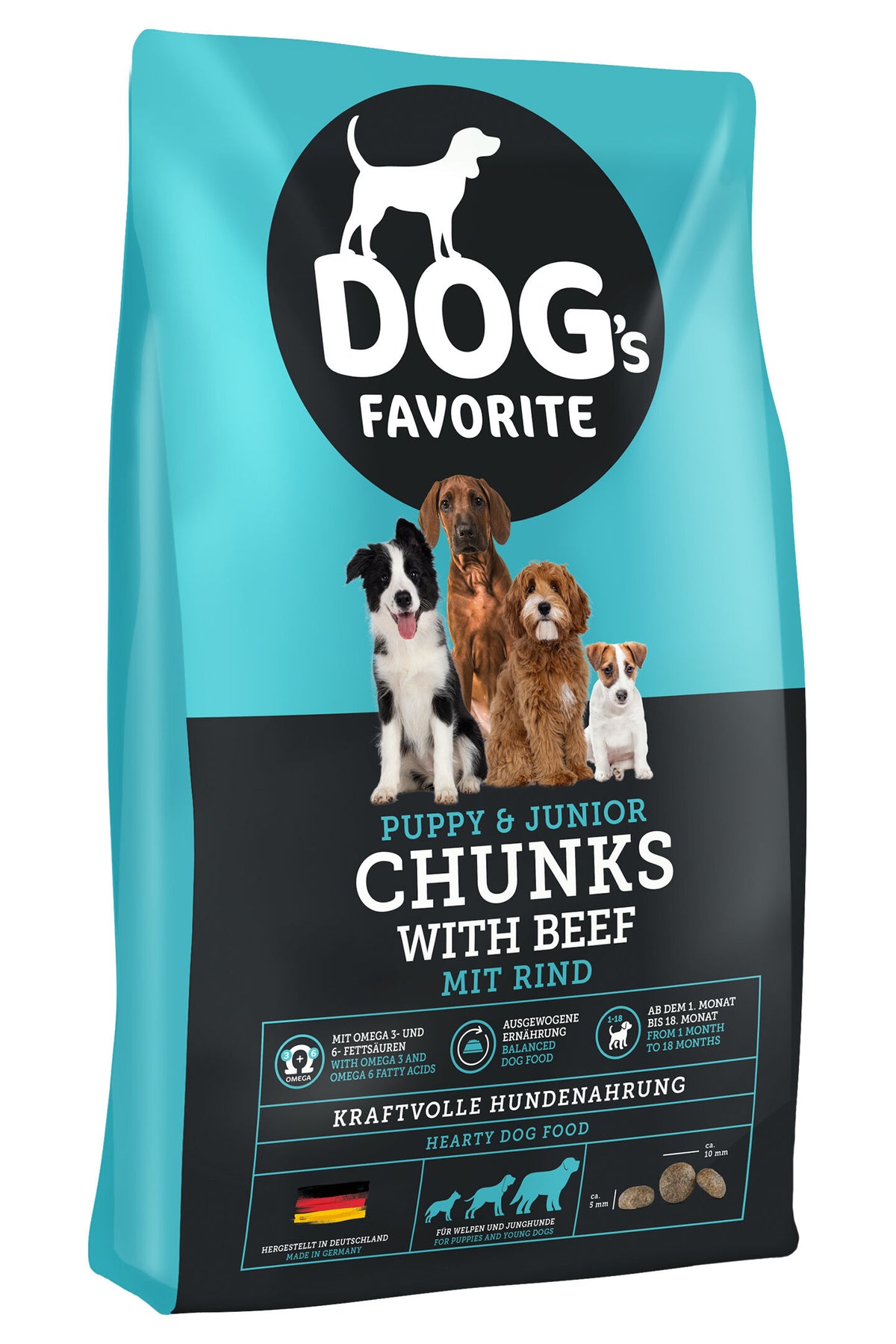 Храна за кучета Happy Dog Favorit Puppy Chunks с говеждо