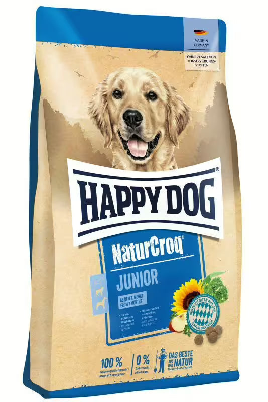 Храна за кучета Happy Dog NaturCroq Junior с пилешко за млади кучета от всички породи