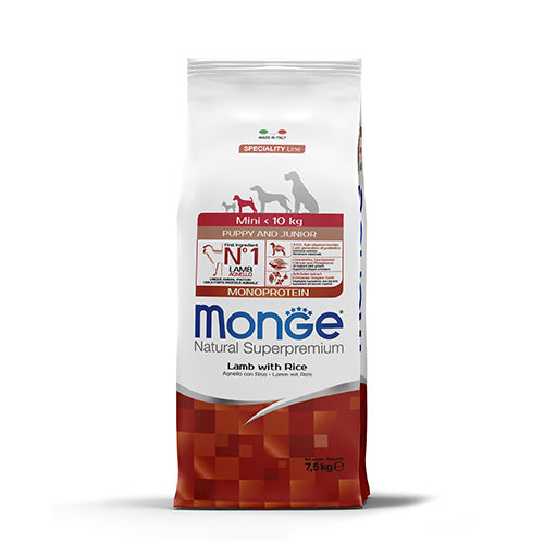 Monge Puppy Mini с агнешко и ориз – опаковка