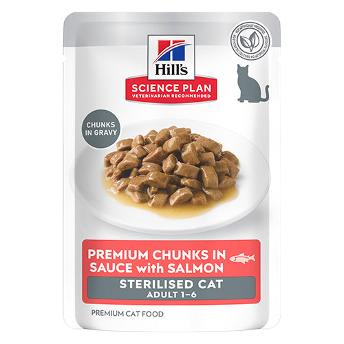 Hill's Science Plan Sterilised Adult със сьомга – пауч 85 г
