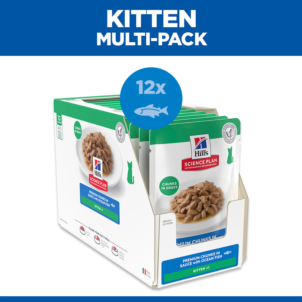 Hill's Science Plan Kitten с океанска риба – кутия 12 пауча x 85 г