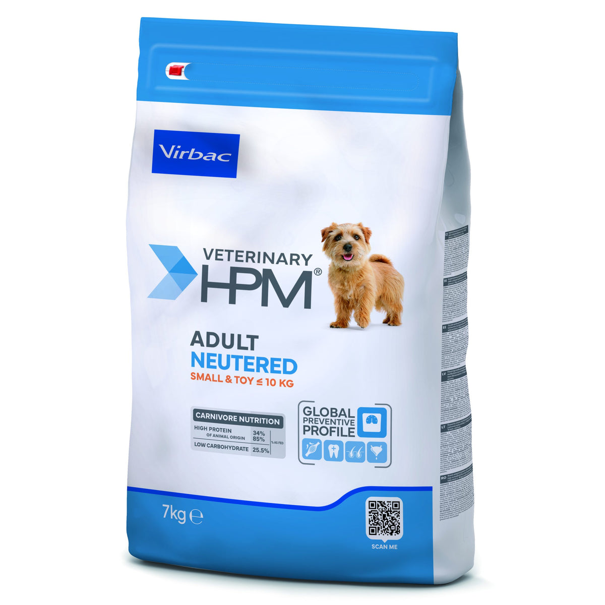 Virbac HPM Dog Adult Neutered Small & Toy 7 кг