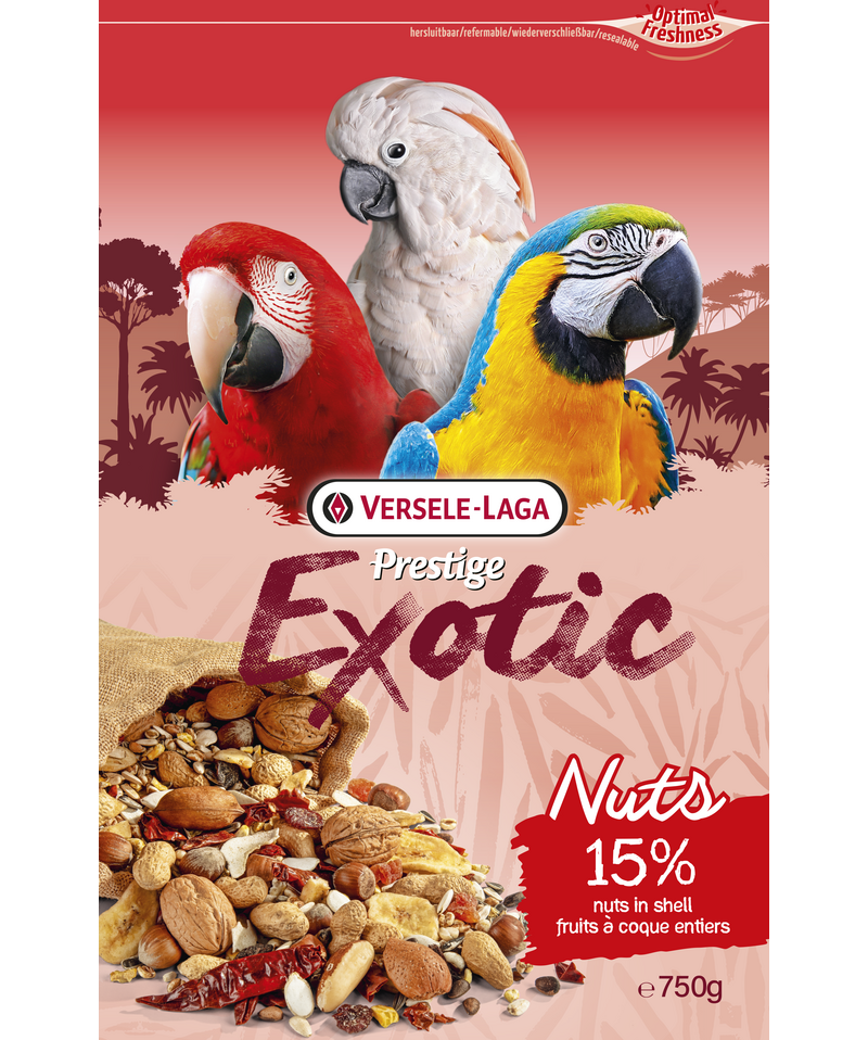 Храна за големи папагали с ядки Versele-Laga Prestige Exotic Nut