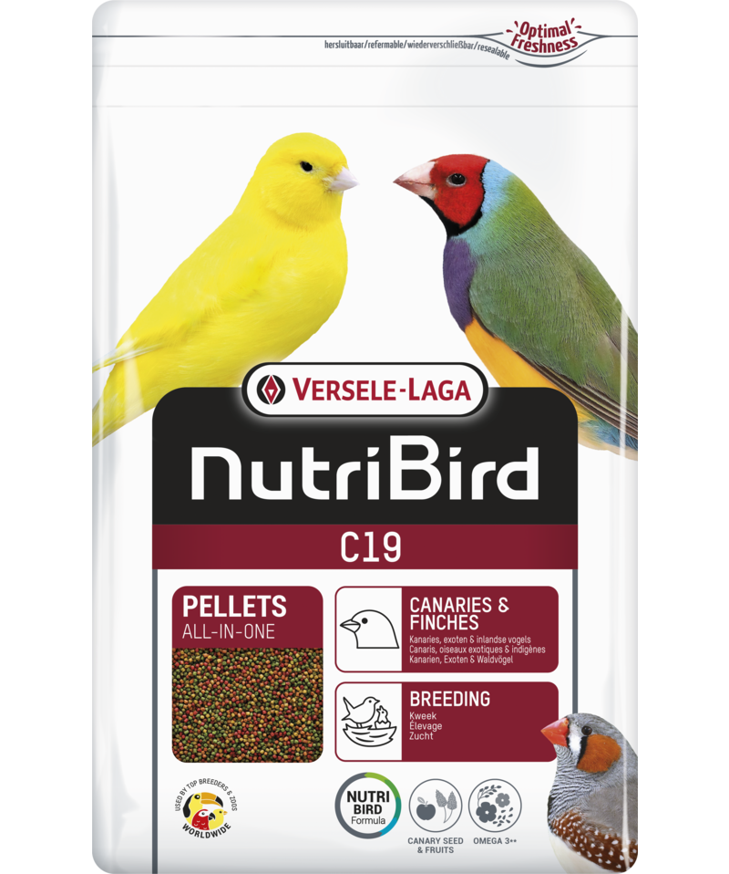 Развъдна екструдирана храна за канари и финки Versele-Laga NutriBird C19 Breeding