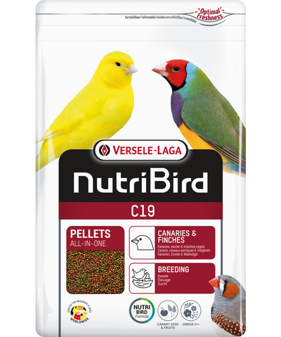Развъдна екструдирана храна за канари и финки Versele-Laga NutriBird C19 Breeding