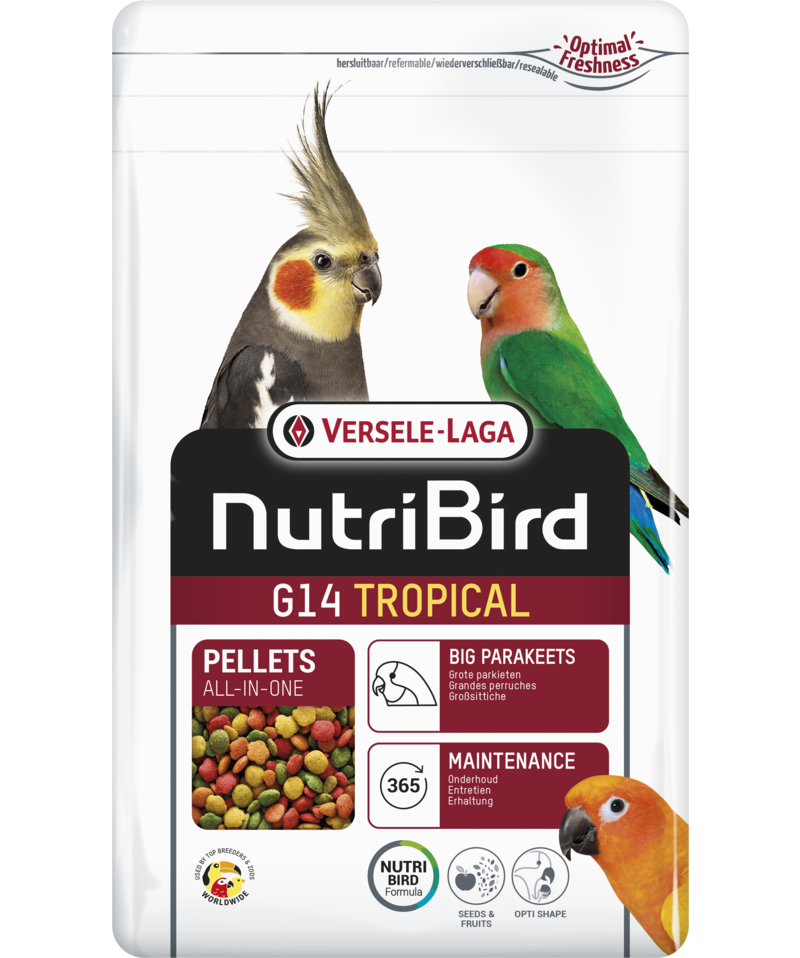 Екструдирана храна за средни папагали Versele-Laga NutriBird G14 Tropical