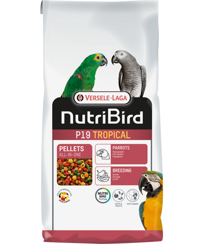 Развъдна екструдирана храна за големи папагали Versele-Laga NutriBird P19 Tropical