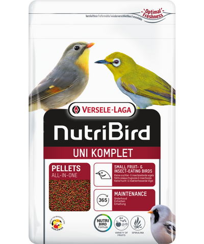 Екструдирана храна за дребни насекомоядни птици Versele-Laga NutriBird Uni Komplet