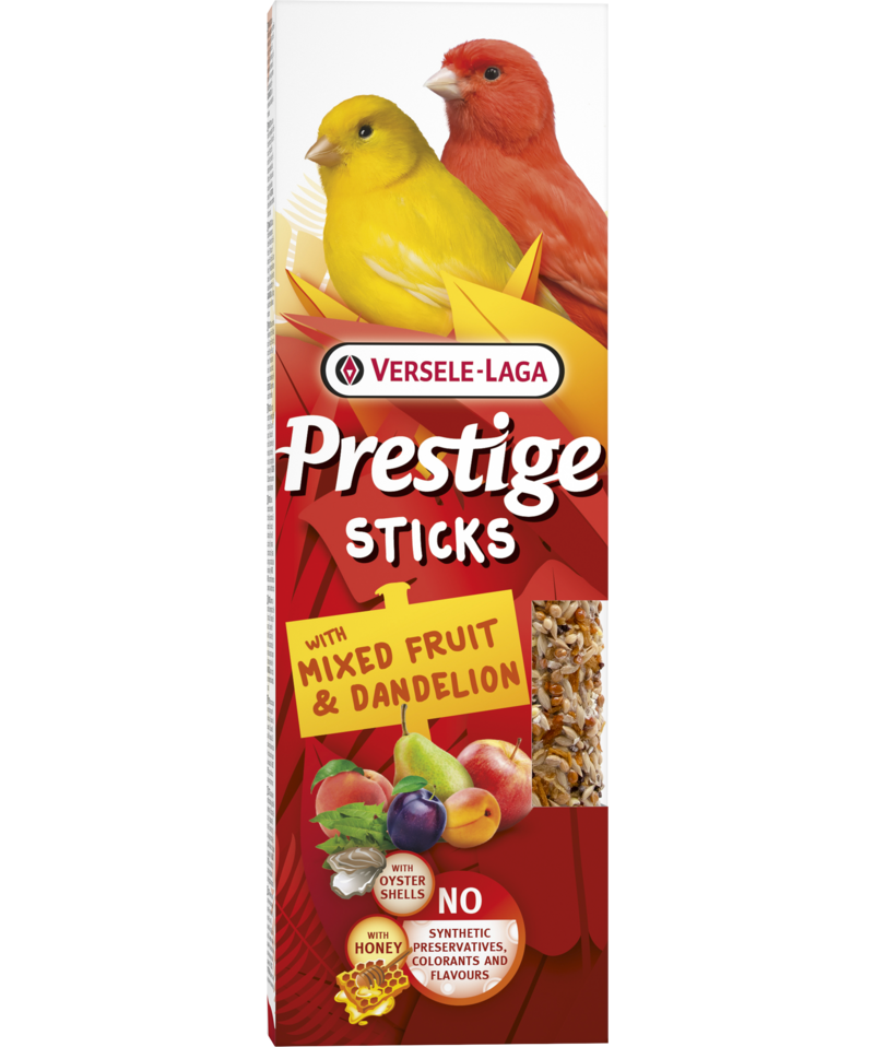 Стикове за канари с плодове и глухарче Versele-Laga Prestige Sticks