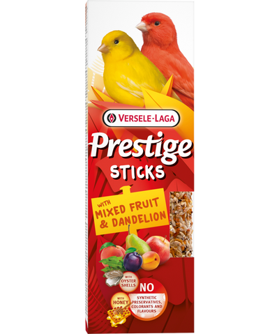 Стикове за канари с плодове и глухарче Versele-Laga Prestige Sticks