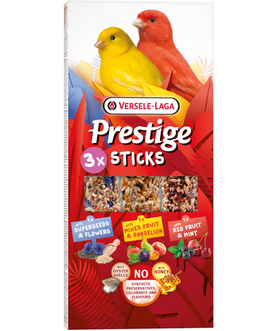 Стикове за канари Versele-Laga Prestige Sticks – микс от 3 вкуса