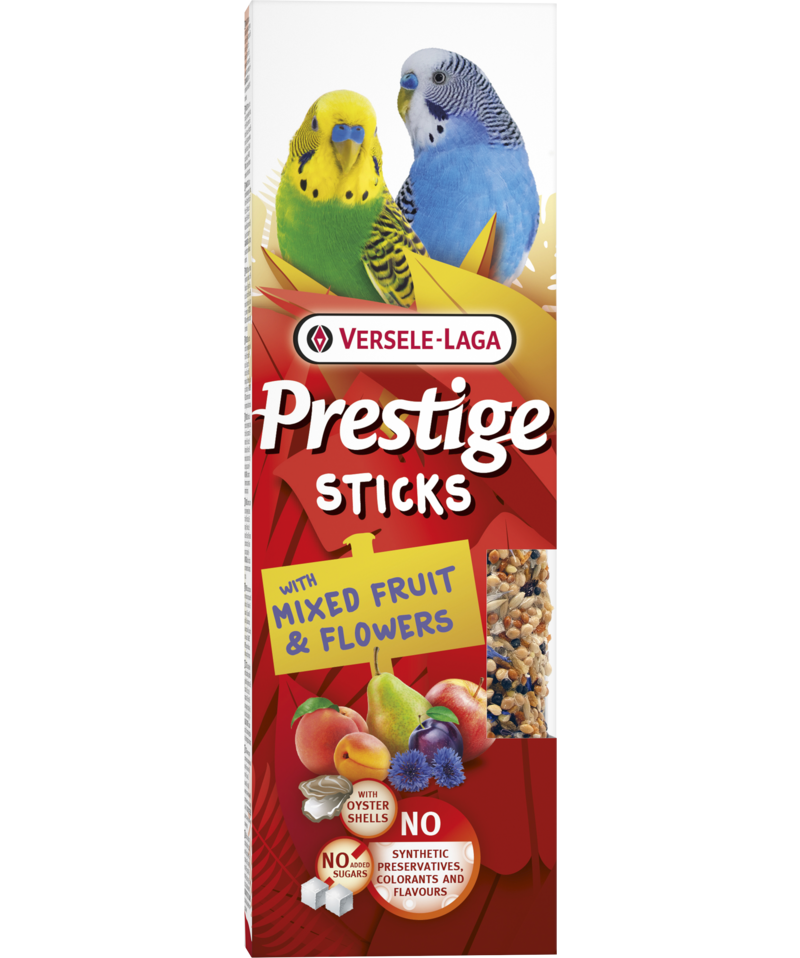 Стикове за вълнисти папагали с плодове и цветя Versele-Laga Prestige Sticks