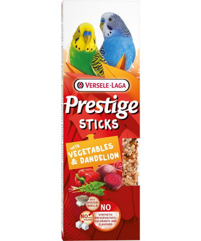 Стикове за вълнисти папагали със зеленчуци и глухарче Versele-Laga Prestige Sticks