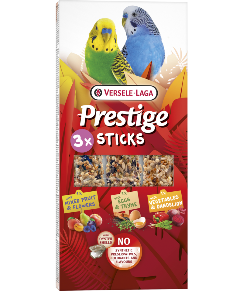 Стикове за вълнисти папагали Versele-Laga Prestige Sticks – микс от 3 вкуса