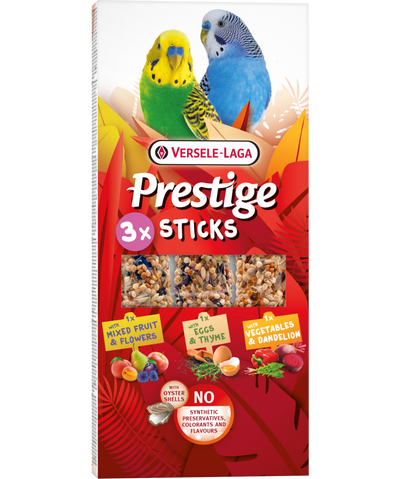 Стикове за вълнисти папагали Versele-Laga Prestige Sticks – микс от 3 вкуса