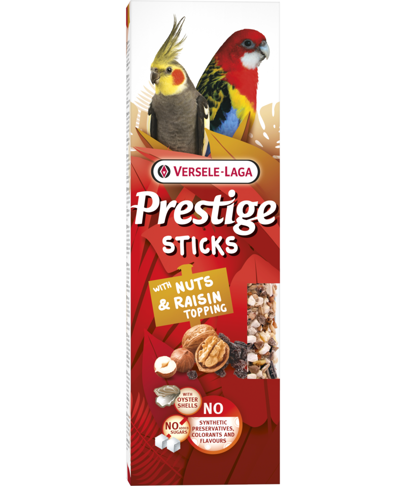 Стикове за средни папагали с ядки и стафиди Versele-Laga Prestige Sticks