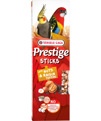 Стикове за средни папагали с ядки и стафиди Versele-Laga Prestige Sticks