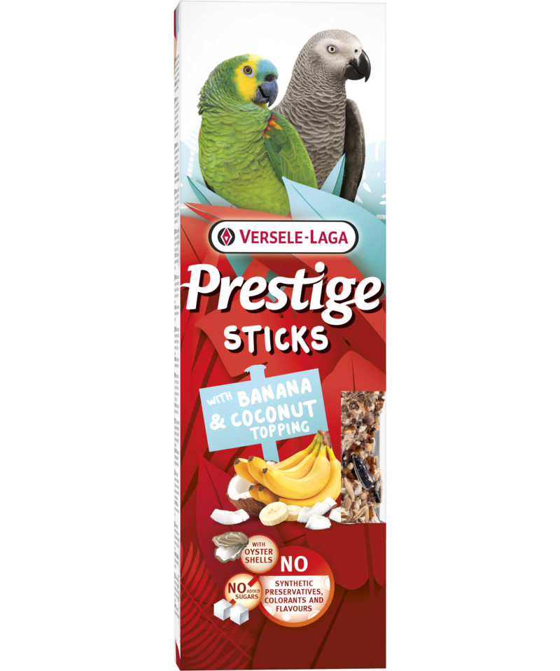 Стикове за големи папагали с банан и кокос Versele-Laga Prestige Sticks