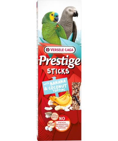 Стикове за големи папагали с банан и кокос Versele-Laga Prestige Sticks