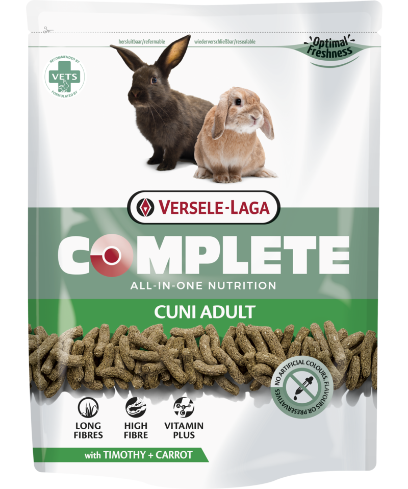 Екструдирана храна за възрастни зайци Versele-Laga Cuni Complete Adult с тимотей