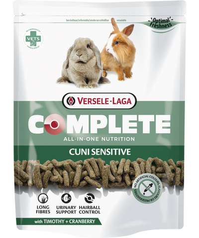 Храна за чувствителни зайци Versele-Laga Cuni Sensitive Complete с червена боровинка