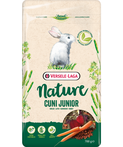 Храна за малки зайчета без зърно Versele-Laga Cuni Junior Nature до 8 месеца