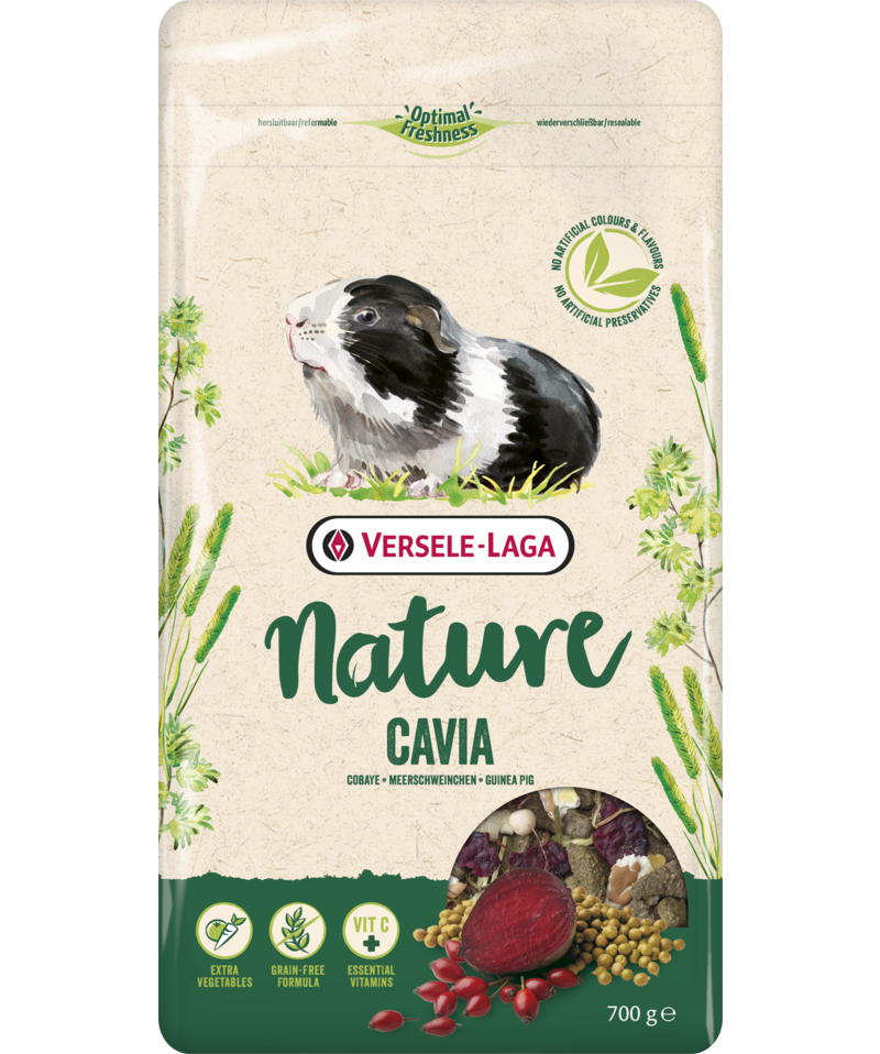 Храна за морски свинчета без зърно Versele-Laga Cavia Nature с витамин C