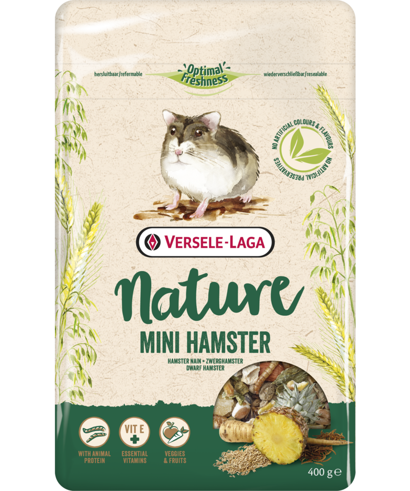 Храна за джудженски хамстери Versele-Laga Mini Hamster Nature с брашнести червеи