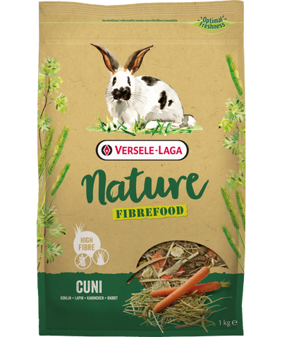 Храна за чувствителни зайци без зърно Versele-Laga Cuni Nature Fibrefood