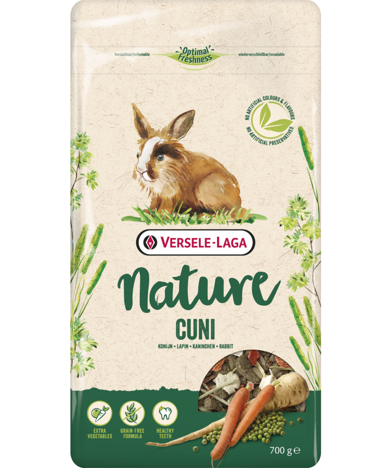 Храна за зайци без зърно Versele-Laga Cuni Nature с тимотей и зеленчуци