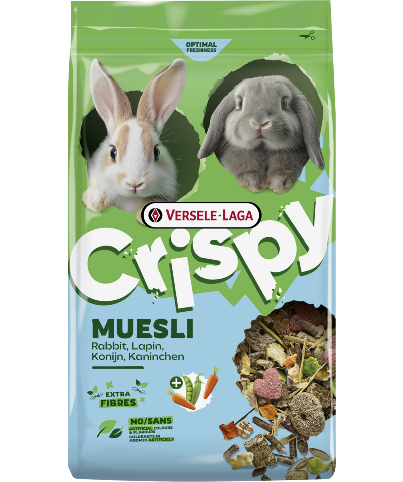 Храна за зайци Versele-Laga Crispy Muesli Rabbits с фибри и зеленчуци