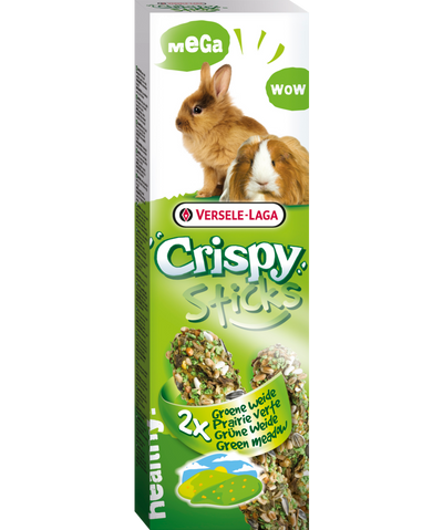 Голям стик за зайци и морски свинчета Versele-Laga Crispy Mega Sticks Green Meadow