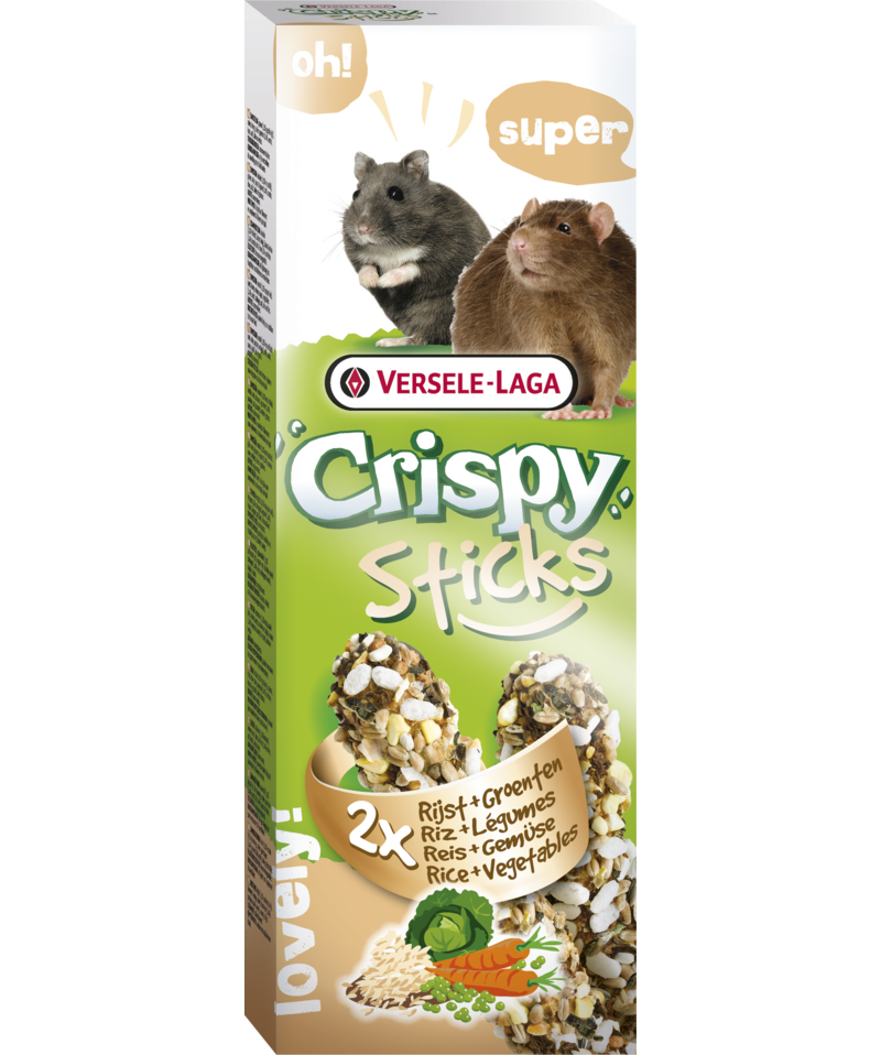 Стик за хамстери и плъхове с ориз и зеленчуци Versele-Laga Crispy Sticks Rice & Vegetables