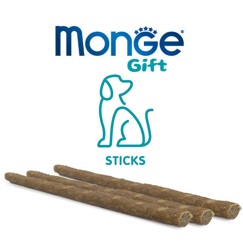 Monge Gift Puppy&Junior Sticks-с натурално свинско месо за подрастващи кученца-с мляко и нуклеотиди - снимка 3 от 3