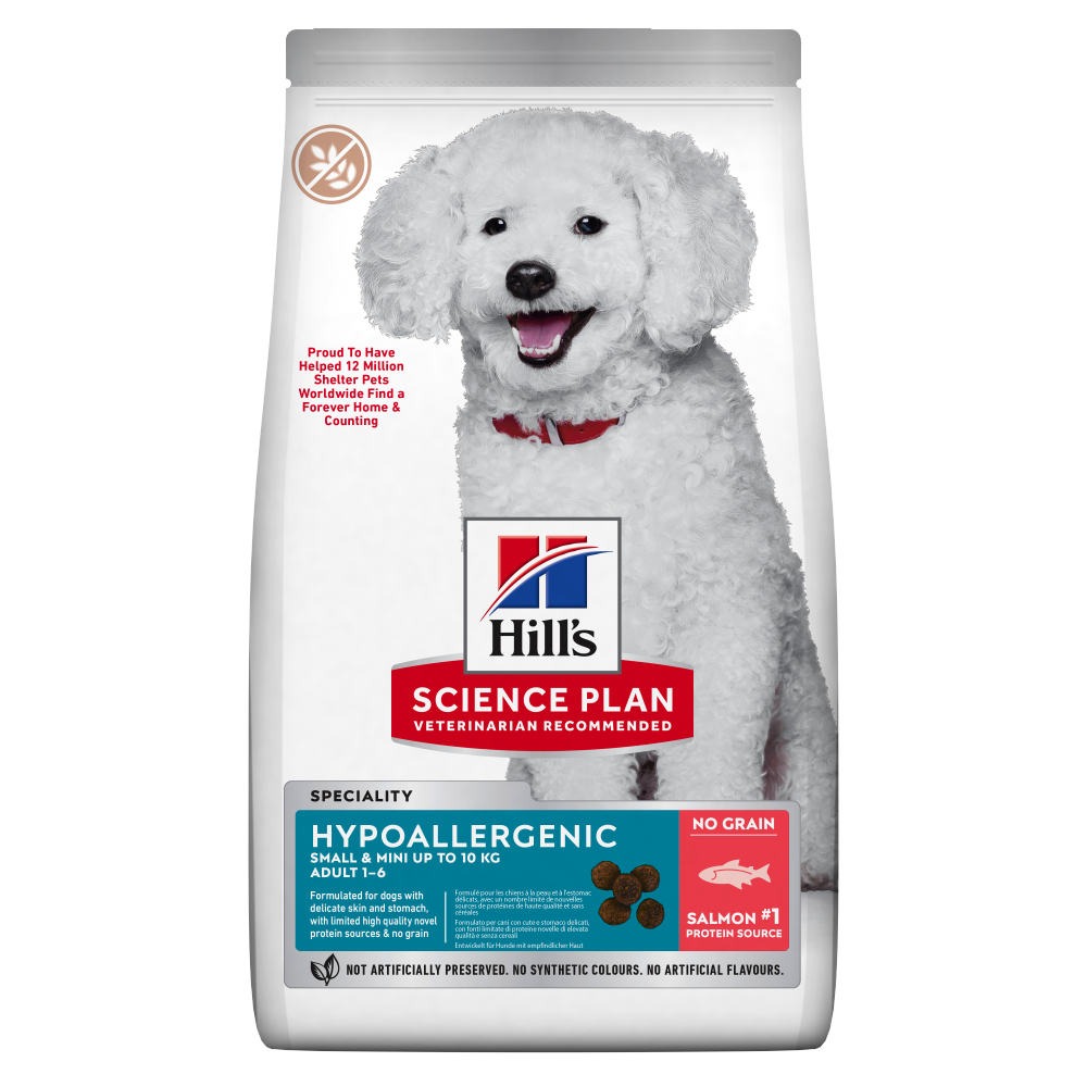 Hill's SP Canine Hypoallergenic Small&Mini Adult-сьомга&риба тон - снимка 1 от 5