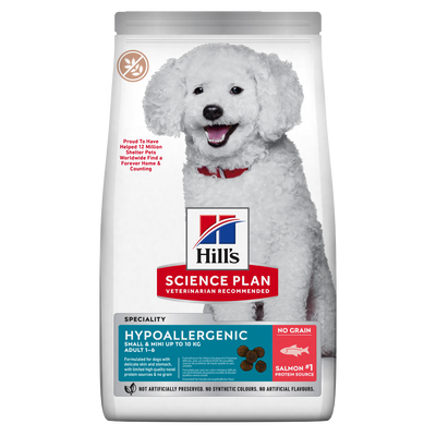 Hill's SP Canine Hypoallergenic Small&Mini Adult-сьомга&риба тон - снимка 1 от 5