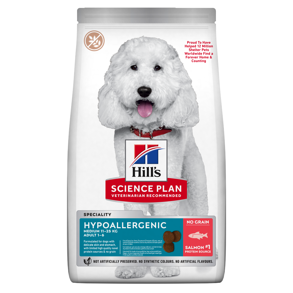 Hill's SP Canine Hypoallergenic Medium Adult-сьомга&риба тон - снимка 1 от 6