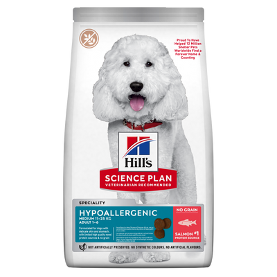 Hill's SP Canine Hypoallergenic Medium Adult-сьомга&риба тон - снимка 1 от 6