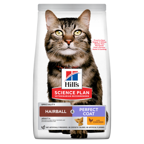 Hill's SP Feline Adult Hairball&Perfect Coat-с пиле - снимка 1 от 4