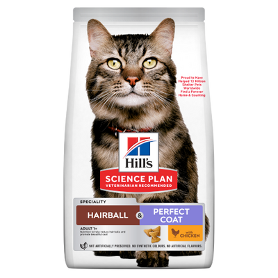 Hill's SP Feline Adult Hairball&Perfect Coat-с пиле - снимка 1 от 4