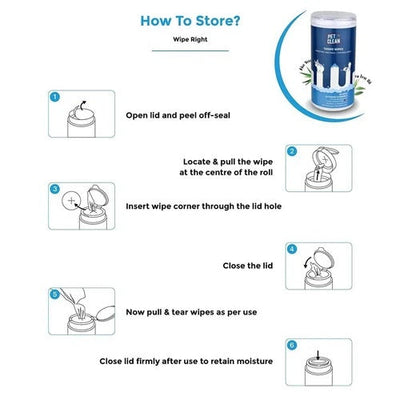 Pet Clean-Pet Wipes for Dogs&Cats-тубус - снимка 2 от 4