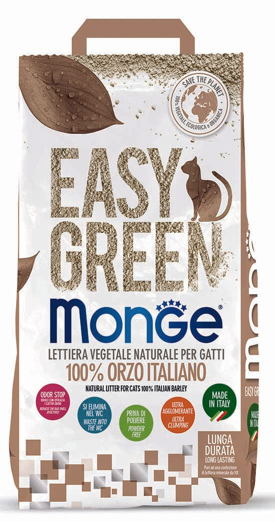 Monge Easy Green – котешка тоалетна 100% ечемик 10 л