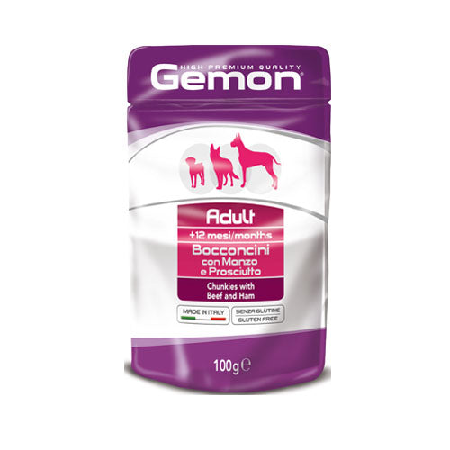 Пауч DOG GEMON Chunkies Adult Beef&Ham - снимка 1 от 3
