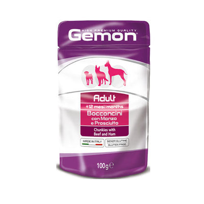 Пауч DOG GEMON Chunkies Adult Beef&Ham - снимка 1 от 3