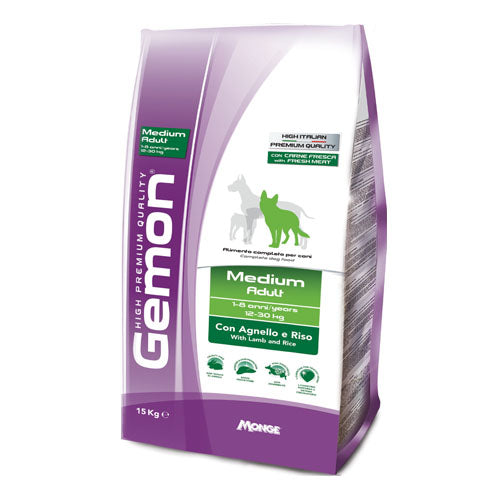 Първокласна храна за кучета Gemon Medium Adult с агнешко и ориз - снимка 1 от 5