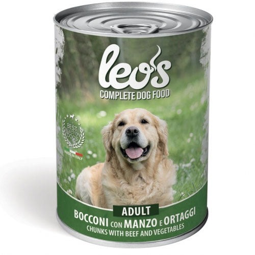 Консерва хапки за кучета Leo’s Adult, с телешко и зеленчуци - снимка 1 от 2