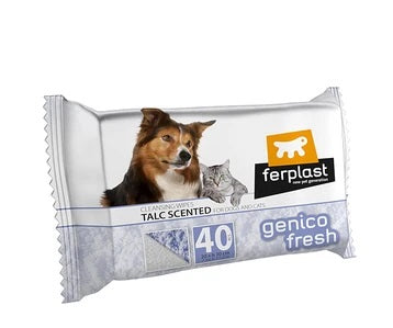 Мокри кърпички GENICO FRESH с аромат на талк 40 бр - снимка 1 от 3